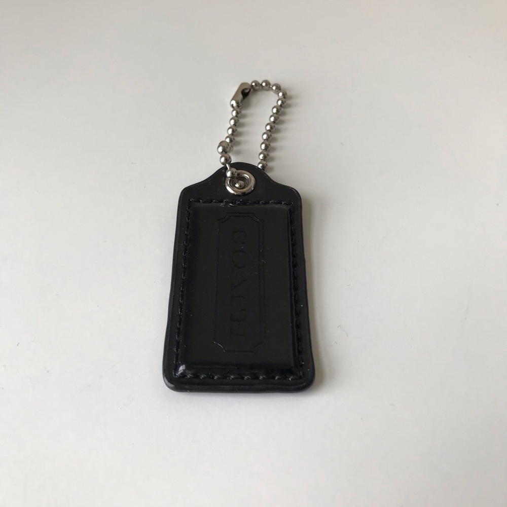 Coach Patent Leather Large Hang Tag On Ball Chain - Picture 9 of 12